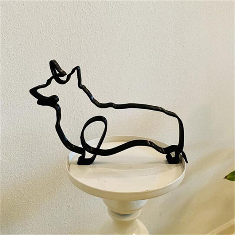 Blaudonau- Kleine Tierkunstskulptur Corgi