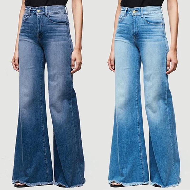 Blaudonau- Damen Jeans mit Fransen