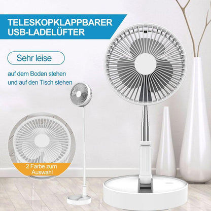 Blaudonau- Teleskopklappbarer USB-Ladelüfter