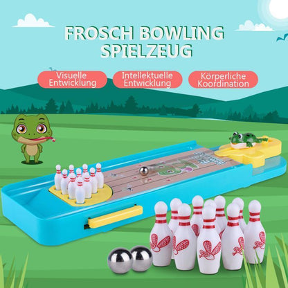 Blaudonau- Kreatives Mini Frosch Bowling Desktop-Spielzeug