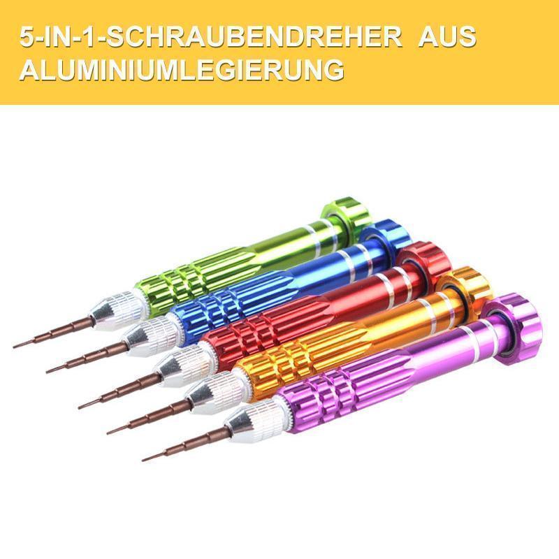 Blaudonau- 5 in 1 Präzision Torx-Schraubendreher-Magnetsatz Handy-Uhr-Reparatur-Werkzeugsatz