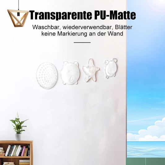 Blaudonau- Niedliche transparente PU-Matte für Tür, 3PCs