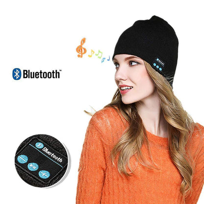 Blaudonau- Warme Strickmütze mit 4.2 Bluetooth