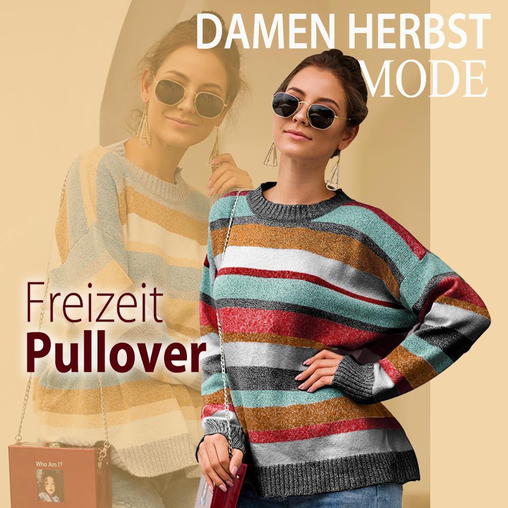 Blaudonau- Damen Herbst modischer Freizeit Pullover