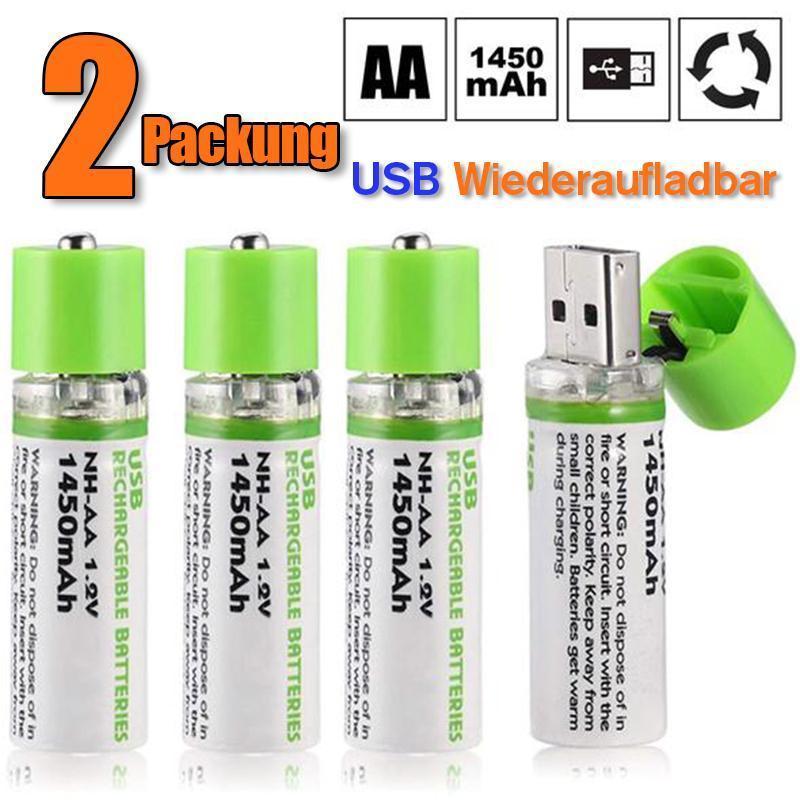 Blaudonau- USB wiederaufladbare AA-Batterien