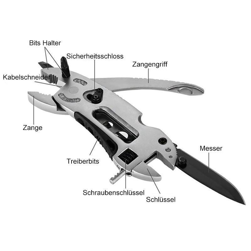 Blaudonau- Mini Multifunktionales Edelstahl-Bauwerkzeugset