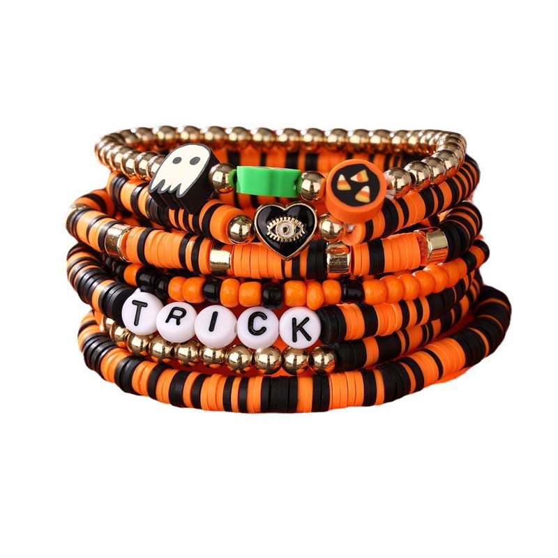 Blaudonau- 7-teiliges New Ambiance Halloween-Armbandset