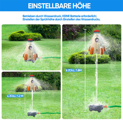 Blaudonau- Raketenförmiger fliegender Sprinkler