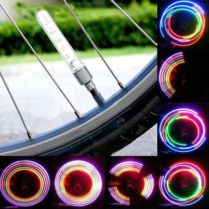 Blaudonau- LED Ventilkappenlicht für Fahrrad und Auto, 2 Stücke