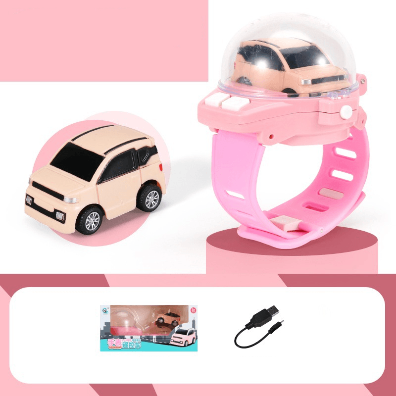 Blaudonau- Spielzeugauto Uhr Makronenpink mini