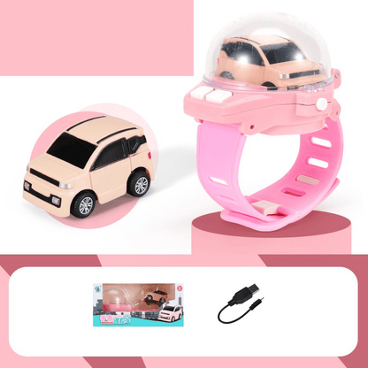 Blaudonau- Spielzeugauto Uhr Makronenpink mini