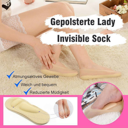 Blaudonau- 3D Fußmassage gepolsterte Lady Invisible Socken