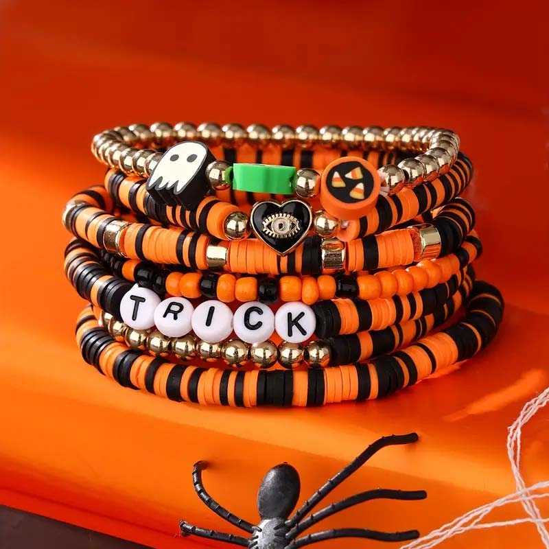 Blaudonau- 7-teiliges New Ambiance Halloween-Armbandset