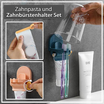 Blaudonau- Zahnpasta und Zahnbürstenhalter Set