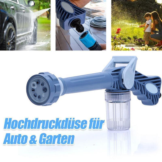 Blaudonau- Hochdruckdüse für Auto & Garten mit 8 verschiedene Bewässerungsformen