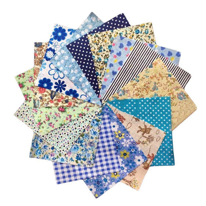 Blaudonau- DIY Handgemachte Baumwolle Blumentuch - 10 x 10 cm, 50 Stk im Set