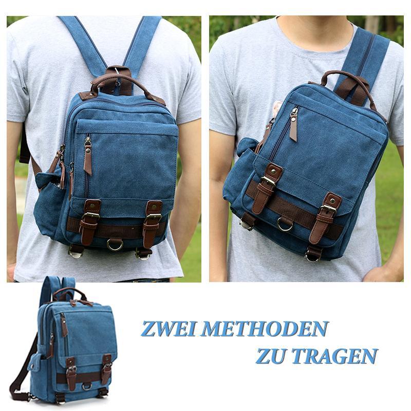 Blaudonau- Doppelschnalle Reißverschlüsse Rucksack / Reisetasche