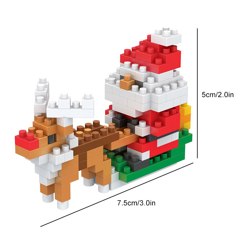 Blaudonau- Weihnachten Kreatives 3D-Baustein-Spielzeug