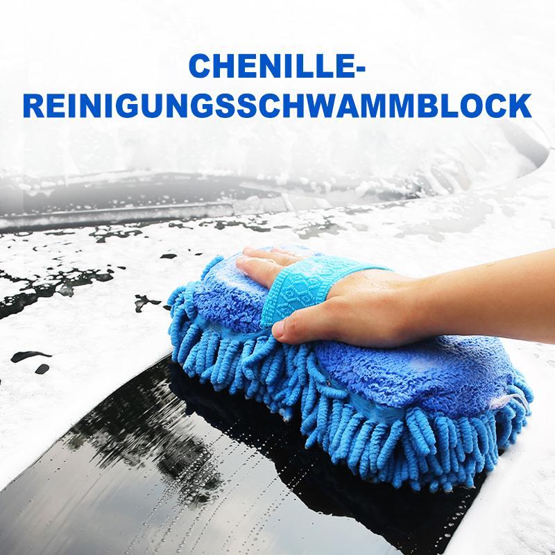 Blaudonau- Chenille-Schwamm-Autowaschhandschuhe