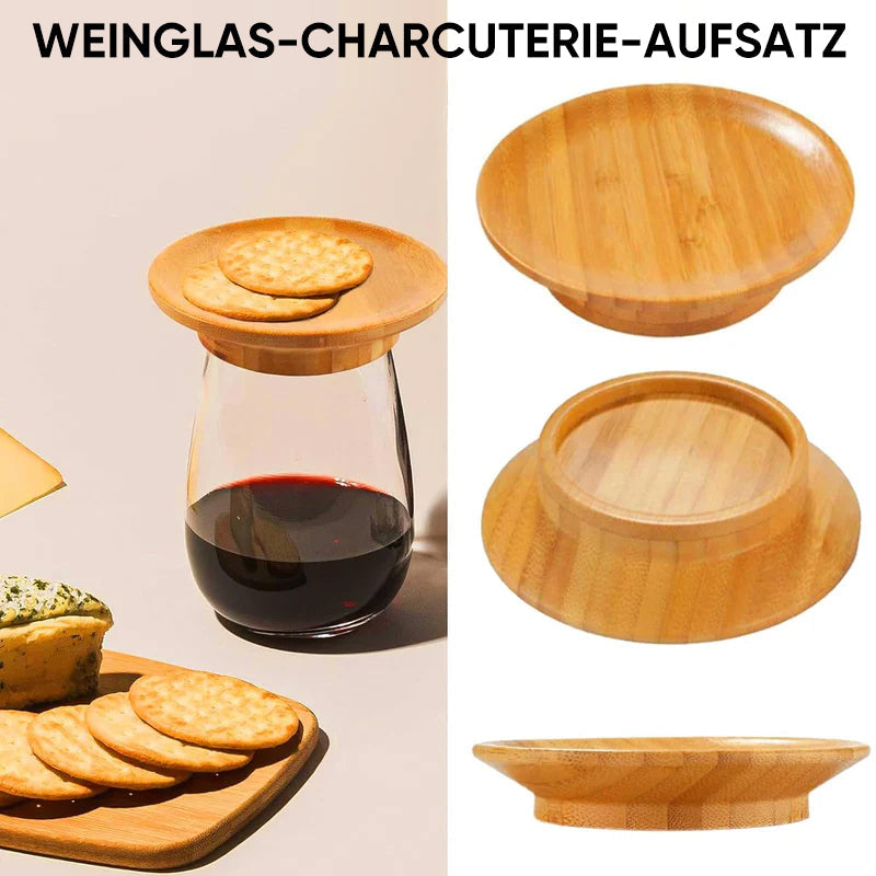 Blaudonau- Weinglas-Charcuterie-Aufsatz