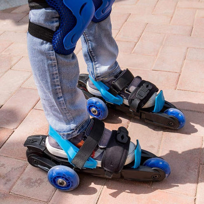 Blaudonau- Stabilere, leicht zu tragende Rollschuhe Blau