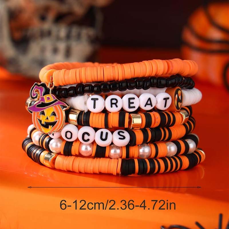 Blaudonau- 7-teiliges New Ambiance Halloween-Armbandset