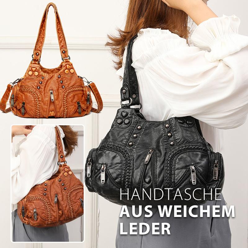 Blaudonau- Handtasche aus weichem Leder