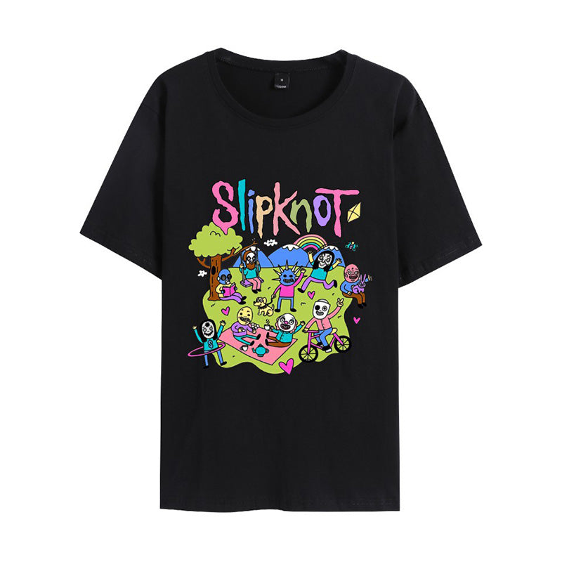 Blaudonau- Slipknot – T-Shirt mit Aufdruck „Happy Times“