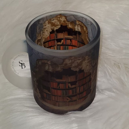 Blaudonau- 3D-Bücherregal-Tasse