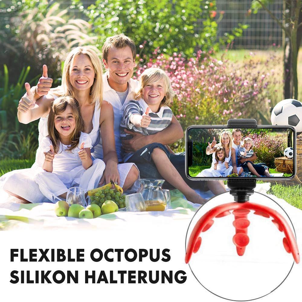 Blaudonau- Flexible Octopus Silikon Halterung, für Handys / Kameras usw.