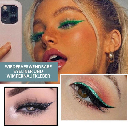 Blaudonau- Wiederverwendbare Eyeliner und Wimpernaufkleber