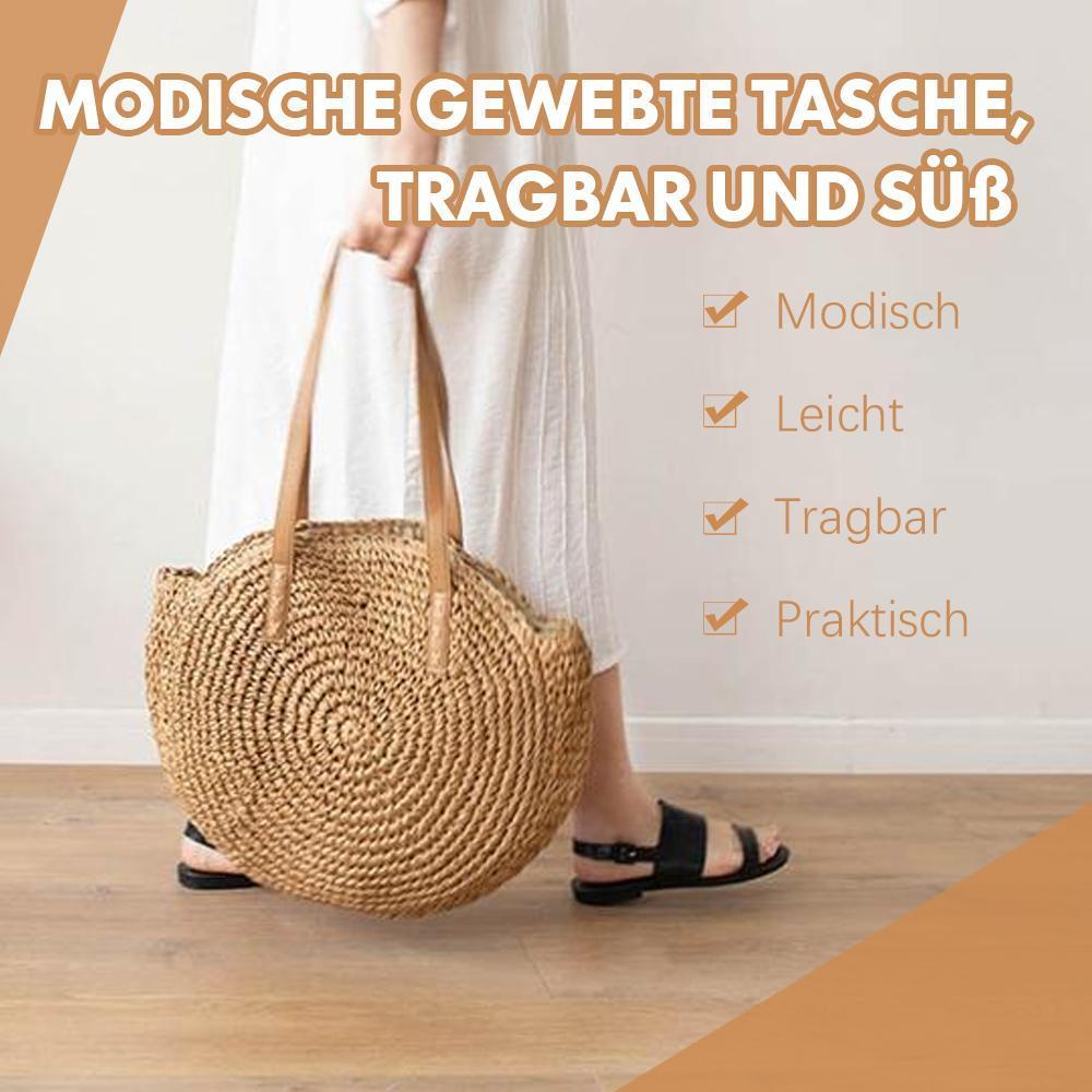 Blaudonau- Modische gewebte Tasche, tragbar und süß