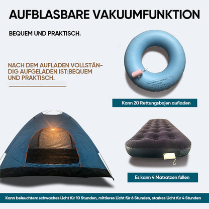 Blaudonau- Tragbare Luftpumpe + Campinglicht