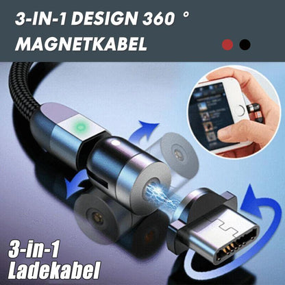 Blaudonau- 3-IN-1 DESIGN 360 ° Magnetkabel