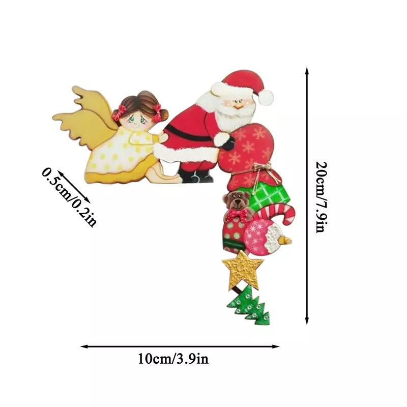 Blaudonau- Lustige Weihnachten Türrahmen Dekorationen Weihnachtsmann und Engel