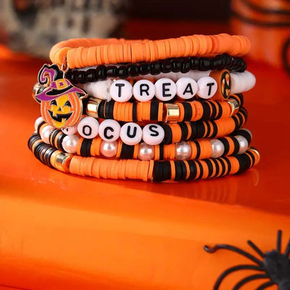 Blaudonau- 7-teiliges New Ambiance Halloween-Armbandset