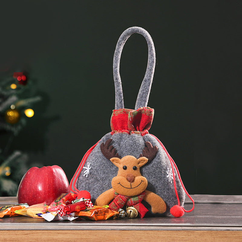 Blaudonau- Geschenktüte für Weihnachtsgeschenk Hirsch – Dicker Plüsch