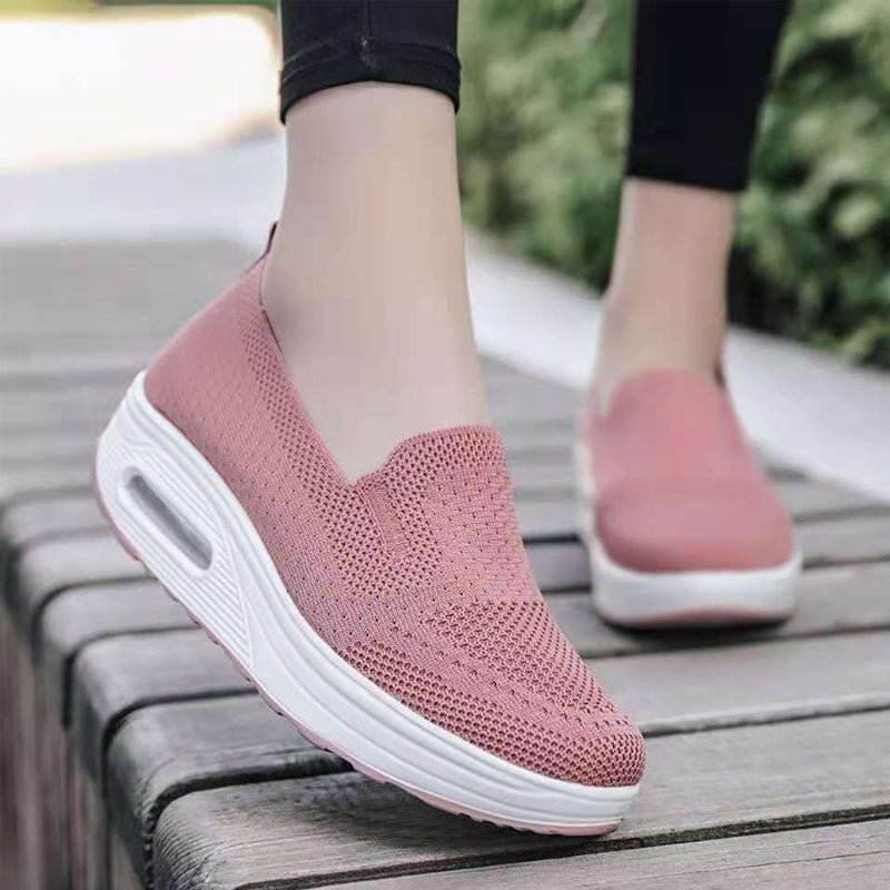 Blaudonau- Atmungsaktive Freizeitschuhe Mit Dicker Sohle rosa