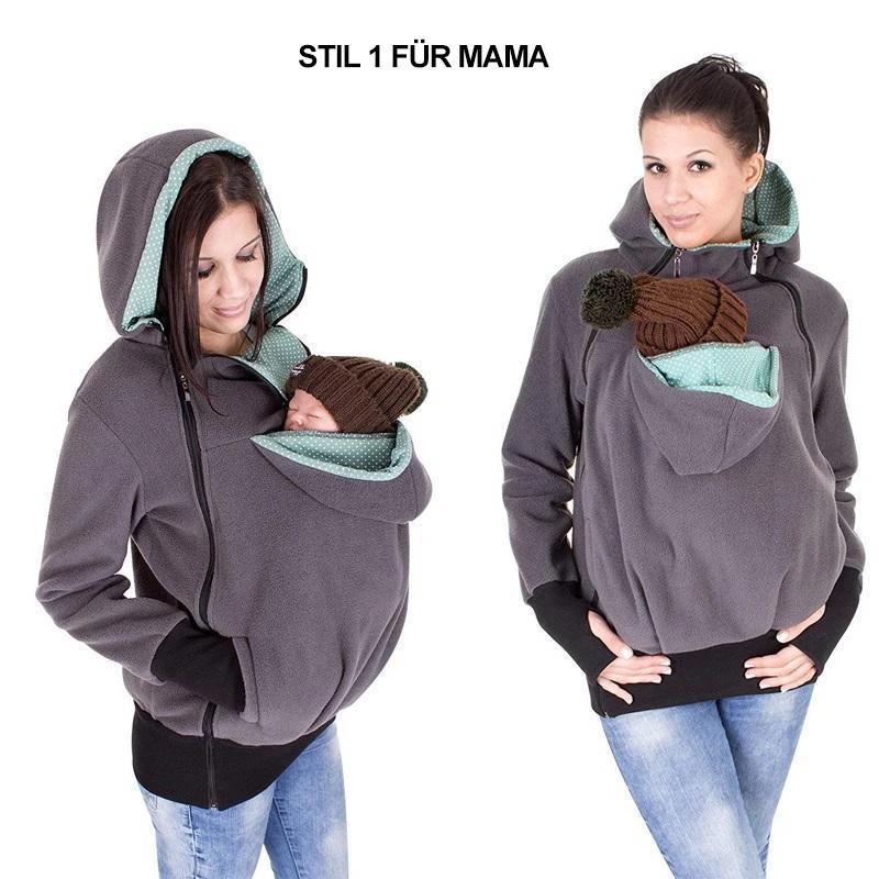 Blaudonau- Känguru Hoodie für Mama und Papa