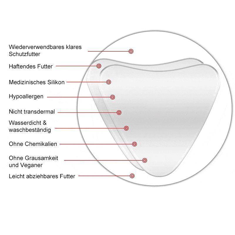 Blaudonau- Anti-Falten-wiederverwendbares Silikon-Pflegepolster