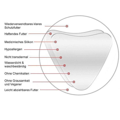 Blaudonau- Anti-Falten-wiederverwendbares Silikon-Pflegepolster