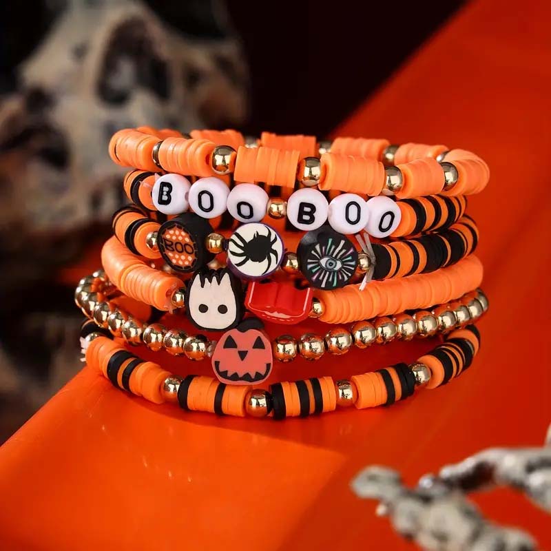 Blaudonau- 7-teiliges New Ambiance Halloween-Armbandset