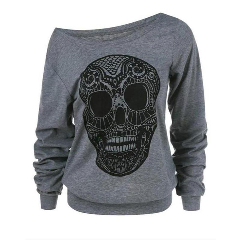 Blaudonau- Halloween 3D Druck Schädel Sweatshirt