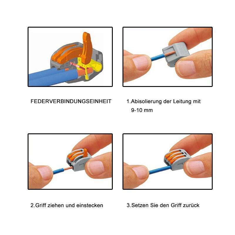 Blaudonau- Universal-LED-Kabelstecker für die schnelle Verkabelung(10 Pcs)