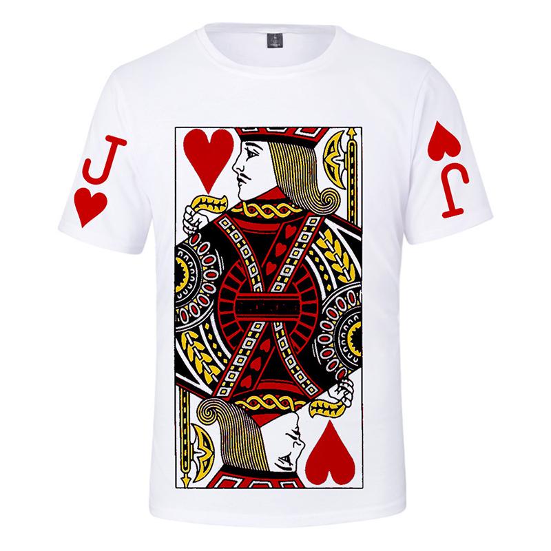 Blaudonau- Sommer 3D Poker lose T-Shirt