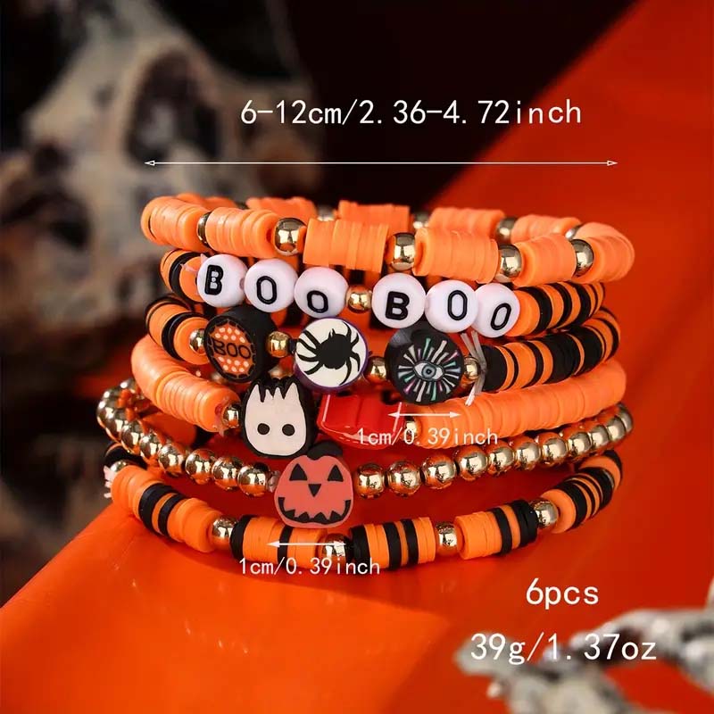 Blaudonau- 7-teiliges New Ambiance Halloween-Armbandset