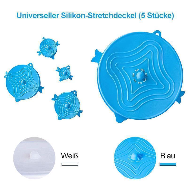 Blaudonau- Universeller Silikon-Stretchdeckel (5 Stücke)