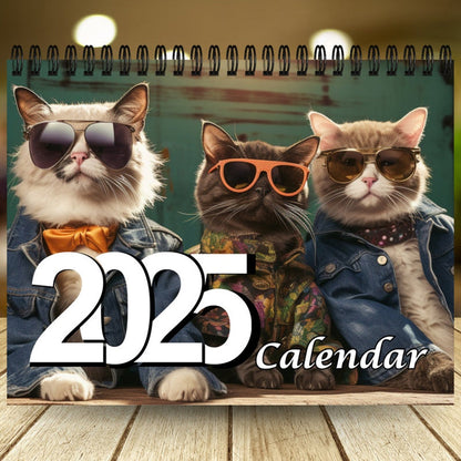 Blaudonau- 2025 Stilvoller Katzenkalender/Geschenk für Katzenliebhaber