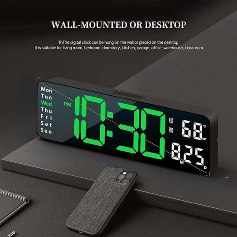 Blaudonau- Upgraded Digital Wall Clock Large Display