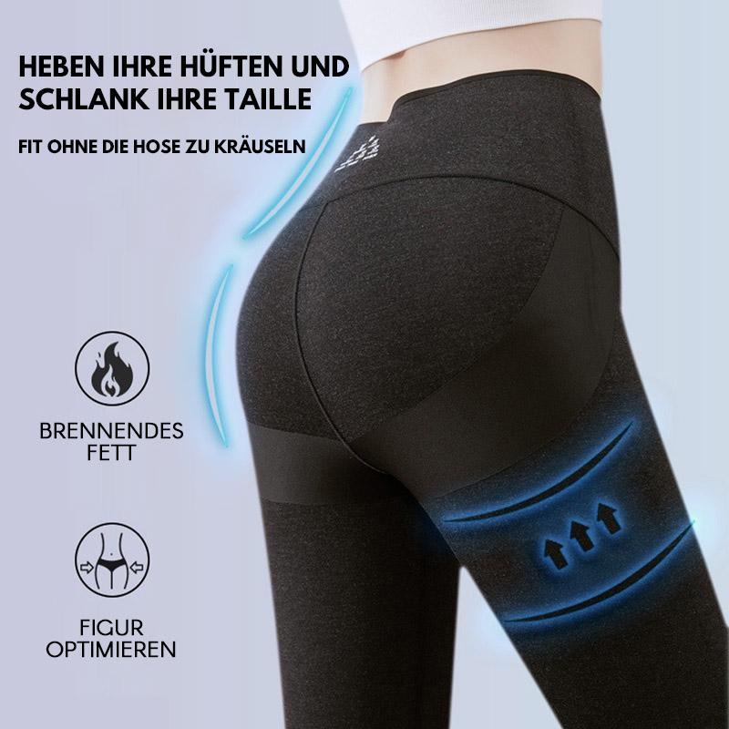 Blaudonau- schlanke Hose mit Gürtel